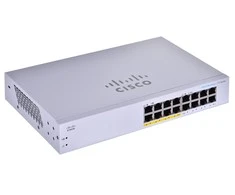 Šakotuvas Cisco Port „BUSINESS 110“ SERIJOS NEVALDOMAS – KOMUTATORIUS, 16 PRIEVADŲ GE, DALINIS POE