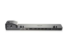 Hewlett Packard (HP) „HP UltraSlim“ prijungimo stotis 65 W – 4 x USB 3.0, 2 x DisplayPort 1.2, 1 x VGA, 1 x RJ-45, 1 x Linijinis įvestis, 1 x Linijinis išvestis
