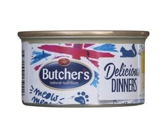 Drėgnas Kačių Maistas - BUTCHER'S Delicious Dinners Vištiena su Kalakutiena 85g