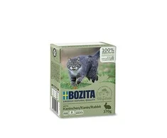 Kačių Maistas - BOZITA Triušio Mėsos Padaže Drėgnas Kačių Maistas 370g Suaugusiems Katėms