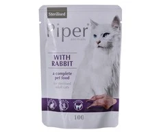 Drėgnas Kačių Maistas - DOLINA NOTECI Piper Animals Sterilised Su Triušiena 100 g