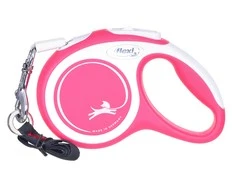Flexi New Comfort XS pavadėlis šunims iki 12kg juostinis 3m raudonos spalvos