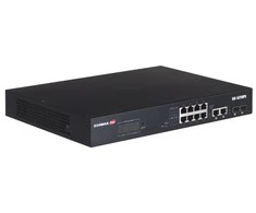 Šakotuvas EDIMAX 12 Port Gigabit PoE Switch 2 RJ45/2 SFP Combo Jungtys