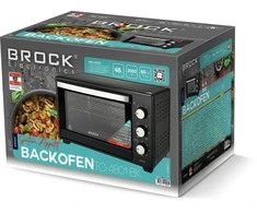 Elektrinė krosnelė TO 4801 BK Konvekcinė orkaitė BROCK TO 4801 BK 48L, 2000W