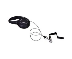 Flexi New Classic XS pavadėlis šunims iki 8kg virvinis 3m juodos spalvos