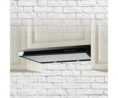 Gartraukis Cooker hood under-cabinet AKPO WK-7 K GLASS 50 JUODA/Juoda SZKŁO (166 m3/h, 500mm, juodos spalvos)