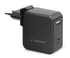 GEMBIRD NPA-PD60-01 universalus 60 W USB C tipo PD nešiojamojo kompiuterio įkroviklis
