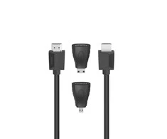 Hama HDMI 2.0B 4K, 1,5 m + adapter mini/micro HDMI
