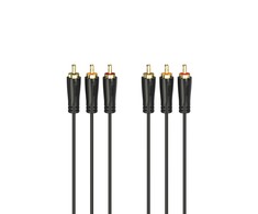 Hama RCA (Cinch) x3 - RCA (Cinch) x3 kabelis 3m juodas (002051510000)