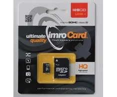 Atminties kortelė Kortelės rinkinio atmintis IMRO 10/128G UHS-I ADP (128 GB, U1 klasė, + adapteris)