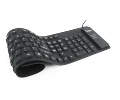 GEMBIRD KB-109F-B Lanksti klaviatūra USB + OTG juodos spalvos US išdėstymas