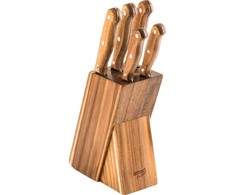 Lamart 5 peilių rinkinys WOOD LT2080 bloke