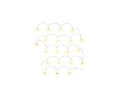 Retlux RETLUX - RXL 272 Kalėdinė dekoracija 20LED, sidabriniai rutuliai, ilgis 3m + įvadas 0,3m, 2x AA, spalva šalta balta