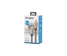 LANBERG HDMI M/M v2.1 cable 0.5m 8K 60Hz juodas