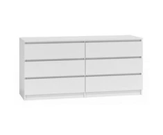 Top E Shop Baldų Komoda - Topeshop M6 140 Biel 2x3, Balta