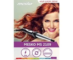 Mesko | Conical Hair Curling Iron | MS 2109 | Garantija 24 mėn. | Ceramic heating system | Barrel diameter 13-25 mm | 40 W | Nerūdijantis plienas/Juodas