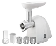 Mėsmalė Camry | CR 4802 | Baltas | 600-1500 W | Greičių skaičius 1 | Middle size sieve, mince sieve, poppy sieve, plunger, sausage filler, vegatable attachment.