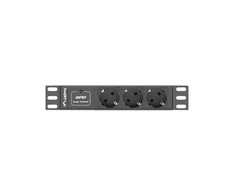 LANBERG PDU-03F-0200-BK PDU 10 1U 16A 3x 230v Schucko 2m Juodas