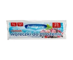 Praktyczna 4W9921 Plastikiniai šaldymo maišeliai. 25 vnt. 1L