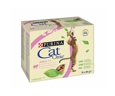 Purina Nestle Drėgnas Kačių Maistas - Purina ėriena, žaliosios pupelės 10 x 85 g