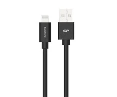 Silicon Power Silicio galia | A tipo USB prie žaibo kabelis | LK15 MFi | Apple | PVC | Juodas