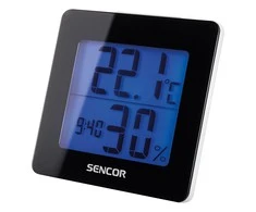 Termometras su laikrodžiu Sencor SWS 1500 B Juodas