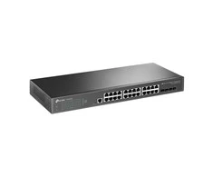 Šakotuvas TP-LINK | 24 prievadų 10/100/1000 Mbps stalinio kompiuterio tinklo jungiklis | SG3428X | Tvarkoma L2+ | Montuojamas ant stovo | SFP+ jungtys kiekis 4 | Maitinimo tipas Išorinis