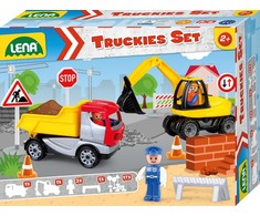 Lena Sunkvežimių komplektas statybinių automobilių su priedais