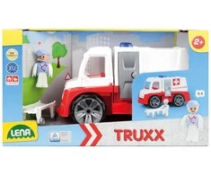 Žaislinis greitosios pagalbos automobilis, 29 cm (dėžutėje), LENA Truxx, 04456