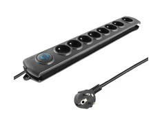 QOLTEC 50113 Viršįtampių apsauga 8 maitinimo lizdas 1,8m