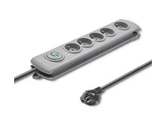 QOLTEC Apsauga nuo viršįtampių Quick Switch 5 lizdai 3m pilka