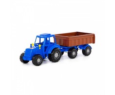 Polesie Polesie 84750 Altaj traktoriaus mėlyna su priekaba Nr.1 į tinklelį
