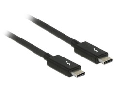 DELOCK laidas Thunderbolt 3 USB-C kištukas > USB-C vyriškas pasyvus 1,0 m 5 A 20 Gb/s juodas