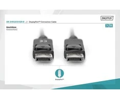 Assmann Electronic ASSMANN laidas Displayport DP/St - DP/St 2m AWG32 2xekranuotas juodas