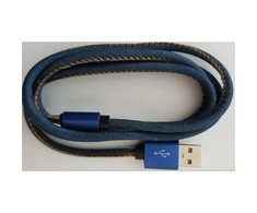 GEMBIRD CC-USB2J-AMLM-2M-BL Gembird Premium džinsai (džinsinis) 8 kontaktų laidas su metalinėmis jungtimis, 2m, mėlynas