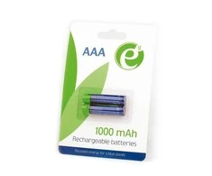Gembird Ni-MH AAA 1000 mAh įkraunama baterija / 2 pakuotės / lizdinė plokštelė