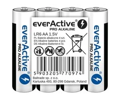 Alkalinės Baterijos - everActive Pro LR6 AA 4 Vnt.