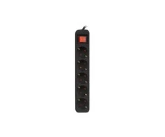 LANBERG Maitinimo juosta 5x Shuko 3m Automatinis jungiklis juodas
