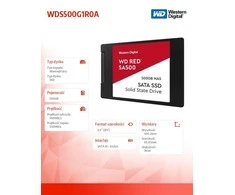 SanDisk SSD WD Raudonas 500GB 2.5" SATA WDS500G1R0A