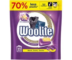 Skalbimo kapsulės WOOLITE DARKS DENIM Juodas, 33 vnt.