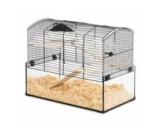 ZOLUX DLZZOUKLA0019 Cage Neo Panas Little su stikline kiuvete, juoda