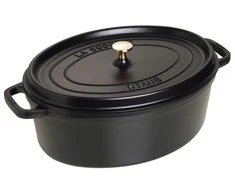 STAUB CAST IRON OVAL POT 4.2L Juodas