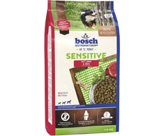 bosch Dog Adult SENSITIVE ėriena &amp; RICE – pašaras šunims su ėriena ir ryžiais, kurių jautri virškinimo sistema 1kg