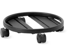 Nicoli 35cm padėklas su ratukais Carrello Rotondo, juodos spalvos