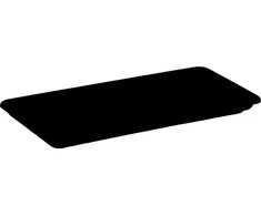 Nicoli 94x40x7cm lėkštelė Sottocassetta Mega 100, antracito spalvos