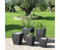 Teraplast Italija Teraplast 33x33x41cm vazonas Quadro Veneto 40, antracito spalvos