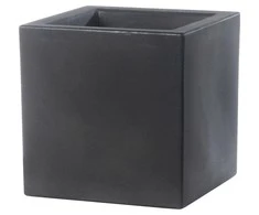 Teraplast Italija Teraplast 50x50x50cm vazonas Schio Cubo 50 antracito spalvos