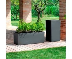 Teraplast Italija Teraplast 40x40x80cm vazonas Schio Cubo Alto 80 antracito spalvos