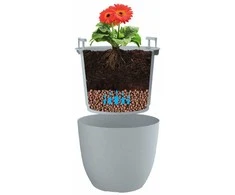 Nicoli Ø38x30cm vazonas su išimamu konteineriu Conca Style 38, antracito spalvos