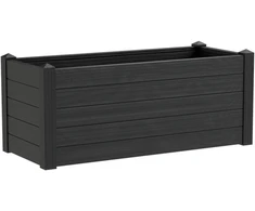 Teraplast Italija Teraplast 100x42x40cm vazonas su vandens rezervuaru Trama 002, antracito spalvos